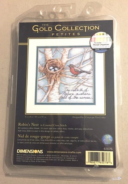 Robin's Nest Counted Cross-stitch kit by Dimensions Crafts. Buy Dimensions Crafts cross stitch kits in the UK and USA.