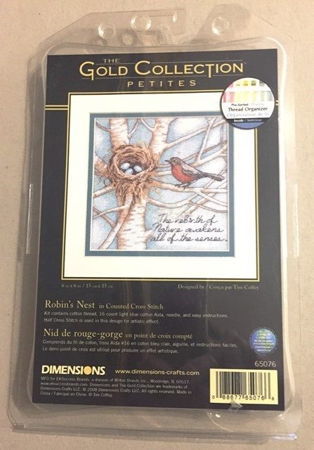 Robin's Nest Counted Cross-Stitch. Kit #65076. - Cross Stitching Heaven.