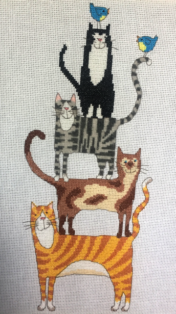 Cat Stack cross stitch kit by Bothy Threads.