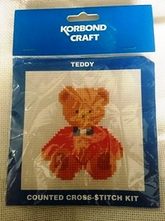 Teddy bear counted cross stitch kits foe children.