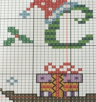 Christmas Owls cross stitch pattern