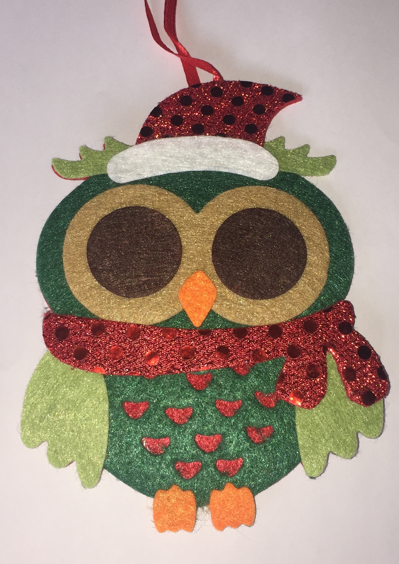 Red scarf owl felt kit