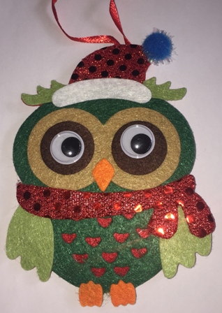 Red scarf owl felt kit